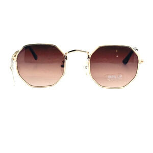 Eyerock Sunglasses Gold Pink Lens Full Rim Womens H14544